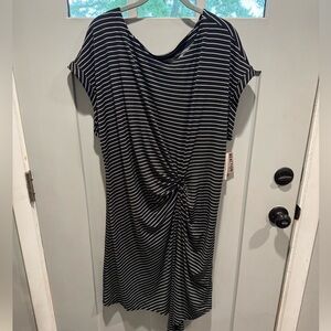 Kenneth Cole Black and White Striped dress